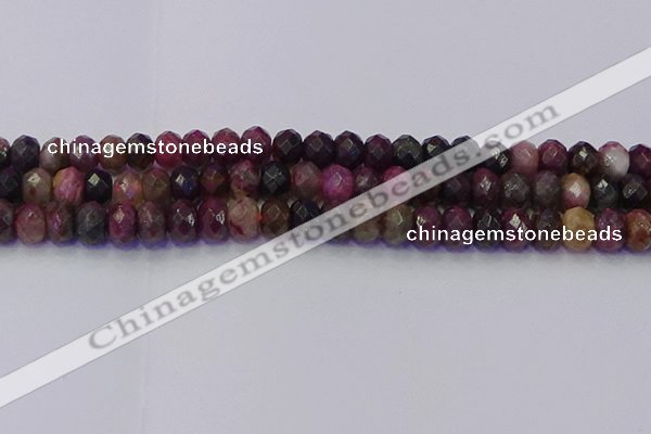 CRB1833 15.5 inches 5*8mm faceted rondelle tourmaline beads