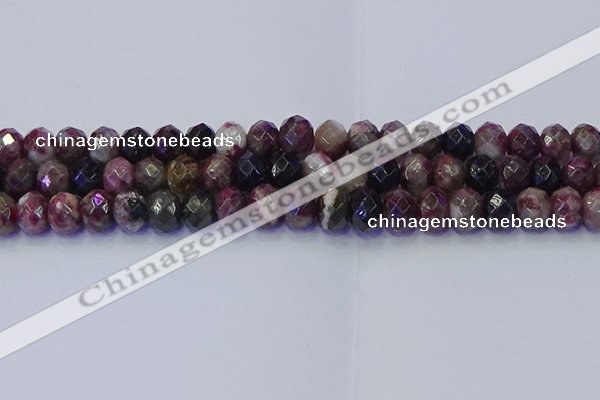 CRB1834 15.5 inches 6*10mm faceted rondelle tourmaline beads