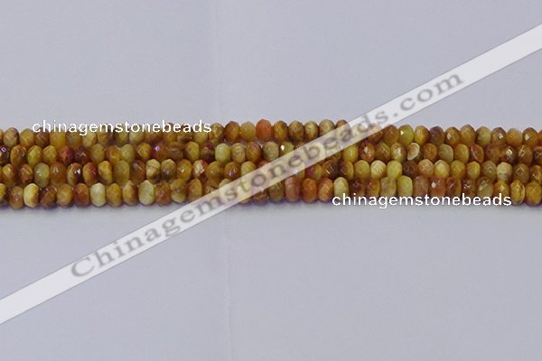 CRB1836 15.5 inches 4*6mm faceted rondelle golden tiger eye beads