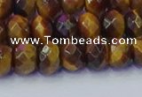 CRB1841 15.5 inches 5*8mm faceted rondelle yellow tiger eye beads