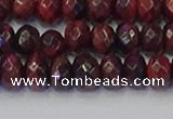 CRB1846 15.5 inches 6*10mm faceted rondelle red tiger eye beads