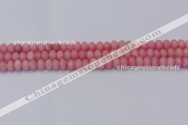 CRB1849 15.5 inches 5*8mm faceted rondelle pink opal beads