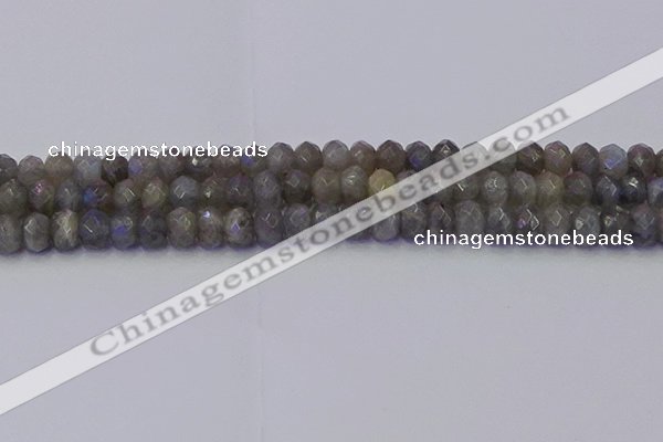 CRB1853 15.5 inches 5*8mm faceted rondelle labradorite beads