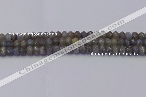 CRB1854 15.5 inches 6*10mm faceted rondelle labradorite beads
