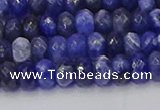 CRB1856 15.5 inches 4*6mm faceted rondelle sodalite beads