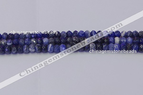 CRB1857 15.5 inches 5*8mm faceted rondelle sodalite beads