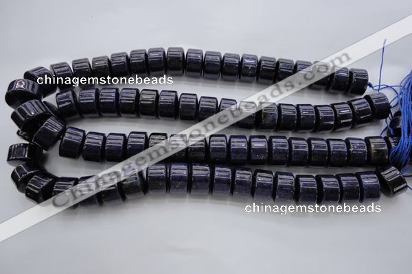 CRB186 15.5 inches 10*16mm rondelle blue dumortierite beads