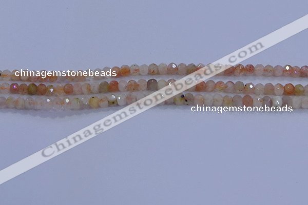 CRB1869 15.5 inches 2*3mm faceted rondelle sunstone beads