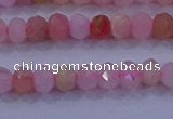 CRB1876 15.5 inches 2.5*4mm faceted rondelle pink opal beads