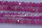 CRB1878 15.5 inches 2*3mm faceted rondelle red tourmaline beads