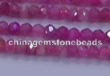 CRB1879 15.5 inches 2.5*4mm faceted rondelle red tourmaline beads