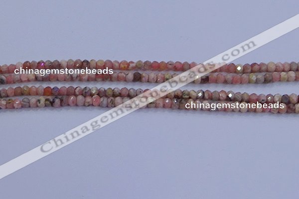 CRB1881 15.5 inches 2*3mm faceted rondelle rhodochrosite beads