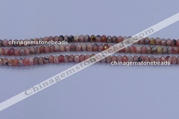 CRB1882 15.5 inches 2.5*4mm faceted rondelle rhodochrosite beads