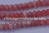 CRB1884 15.5 inches 2*3mm faceted rondelle rhodochrosite beads