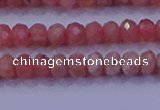 CRB1885 15.5 inches 2.5*4mm faceted rondelle rhodochrosite beads