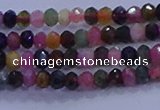 CRB1887 15.5 inches 2*3mm faceted rondelle tourmaline beads