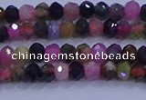 CRB1888 15.5 inches 2.5*4mm faceted rondelle tourmaline beads