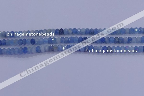 CRB1891 15.5 inches 3*5mm faceted rondelle aquamarine beads