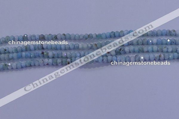 CRB1893 15.5 inches 2*3mm faceted rondelle larimar beads