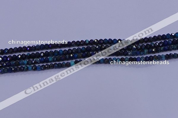 CRB1906 15.5 inches 2*3mm faceted rondelle chrysocolla & turquoise beads