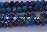 CRB1907 15.5 inches 2.5*4mm faceted rondelle chrysocolla & turquoise beads