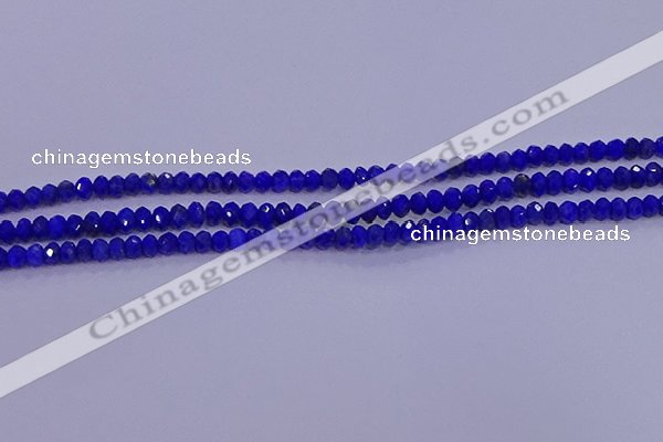 CRB1910 15.5 inches 2.5*4mm faceted rondelle lapis lazuli beads