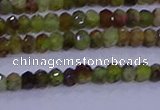 CRB1918 15.5 inches 2*3mm faceted rondelle green garnet beads