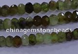 CRB1919 15.5 inches 2.5*4mm faceted rondelle green garnet beads