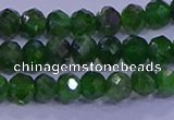 CRB1922 15.5 inches 2.5*4mm faceted rondelle diopside beads