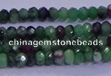 CRB1924 15.5 inches 2*3mm faceted rondelle ruby zoisite beads