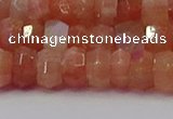 CRB1930 15.5 inches 4*6mm faceted rondelle sunstone beads