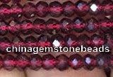 CRB1939 15.5 inches 2.5*4mm faceted rondelle red garnet gemstone beads