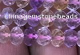 CRB1943 15.5 inches 4*6mm faceted rondelle ametrine beads