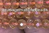 CRB1948 15.5 inches 3.5*5mm faceted rondelle citrine gemstone beads