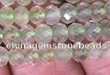 CRB1953 15.5 inches 3.5*5mm faceted rondelle prehnite gemstone beads