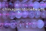 CRB1955 15.5 inches 3.5*5mm faceted rondelle strawberry quartz beads