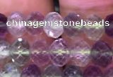 CRB1959 15.5 inches 4*6mm faceted rondelle fluorite gemstone beads