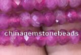 CRB1973 15.5 inches 3*5mm faceted rondelle pink tourmaline beads