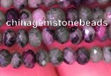 CRB1975 15.5 inches 3*4mm faceted rondelle ruby zoisite beads