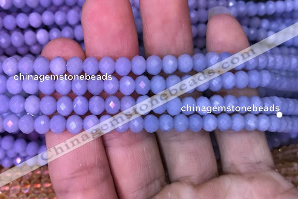 CRB1983 15.5 inches 4*6mm faceted rondelle blue angel skin gemstone beads