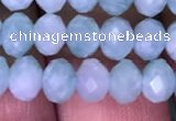 CRB1987 15.5 inches 4*6mm faceted rondelle amazonite gemstone beads