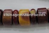 CRB199 15.5 inches 6*18mm - 13*18mm rondelle mookaite gemstone beads