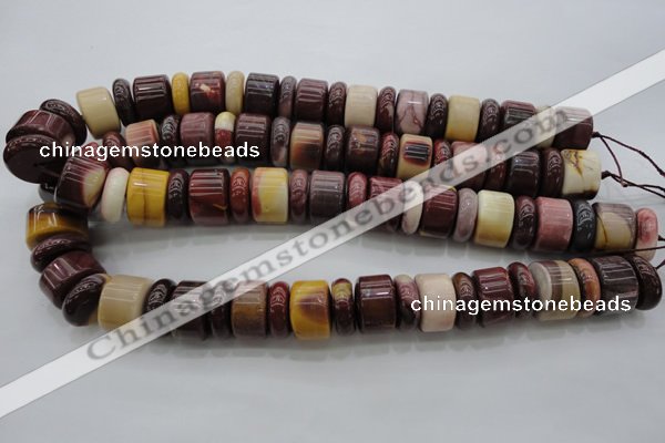 CRB199 15.5 inches 6*18mm - 13*18mm rondelle mookaite gemstone beads