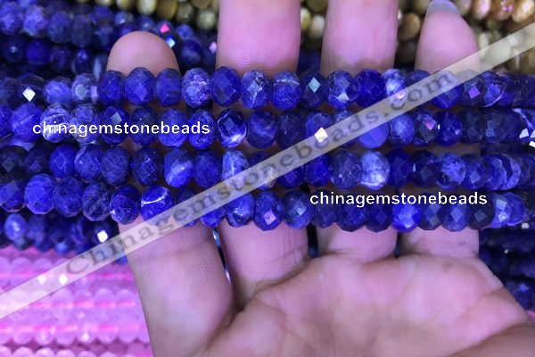 CRB1992 15.5 inches 6*8mm faceted rondelle sodalite beads