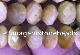 CRB1993 15.5 inches 6*8mm faceted rondelle golden tiger eye beads