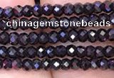 CRB1997 15.5 inches 2*3mm faceted rondelle black spinel beads