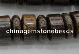 CRB200 15.5 inches 6*18mm - 13*18mm rondelle bronzite gemstone beads