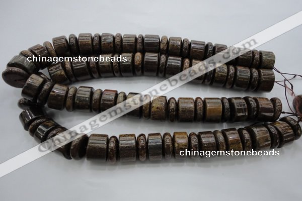 CRB200 15.5 inches 6*18mm - 13*18mm rondelle bronzite gemstone beads