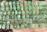 CRB2041 15.5 inches 9mm - 10mm faceted tyre prehnite beads