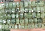 CRB2044 15.5 inches 13mm - 14mm faceted tyre prehnite beads